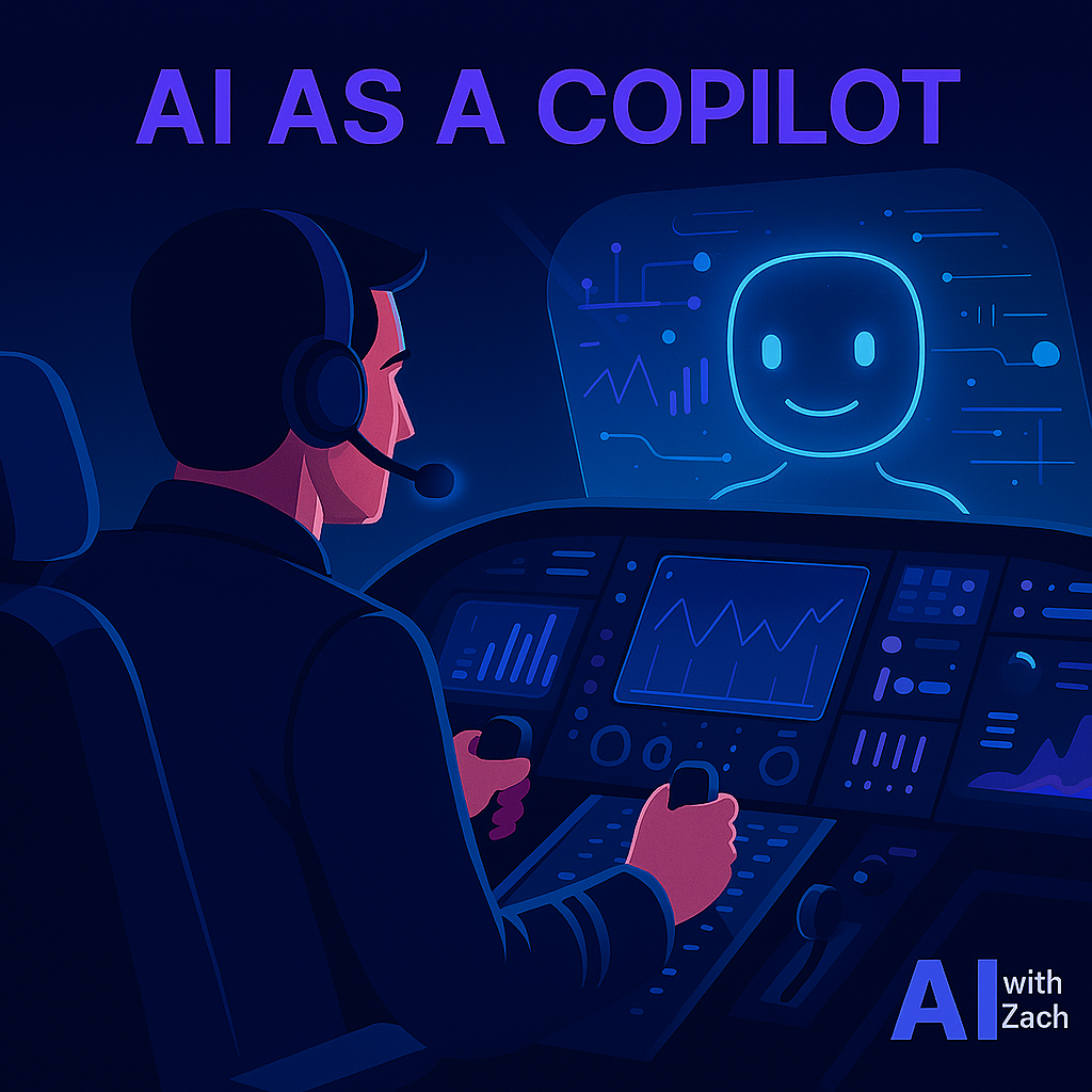 AI as a Copilot - Visual representation of working alongside AI as a collaborative partner