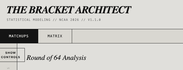 Screenshot of 🏀 The Bracket Architect