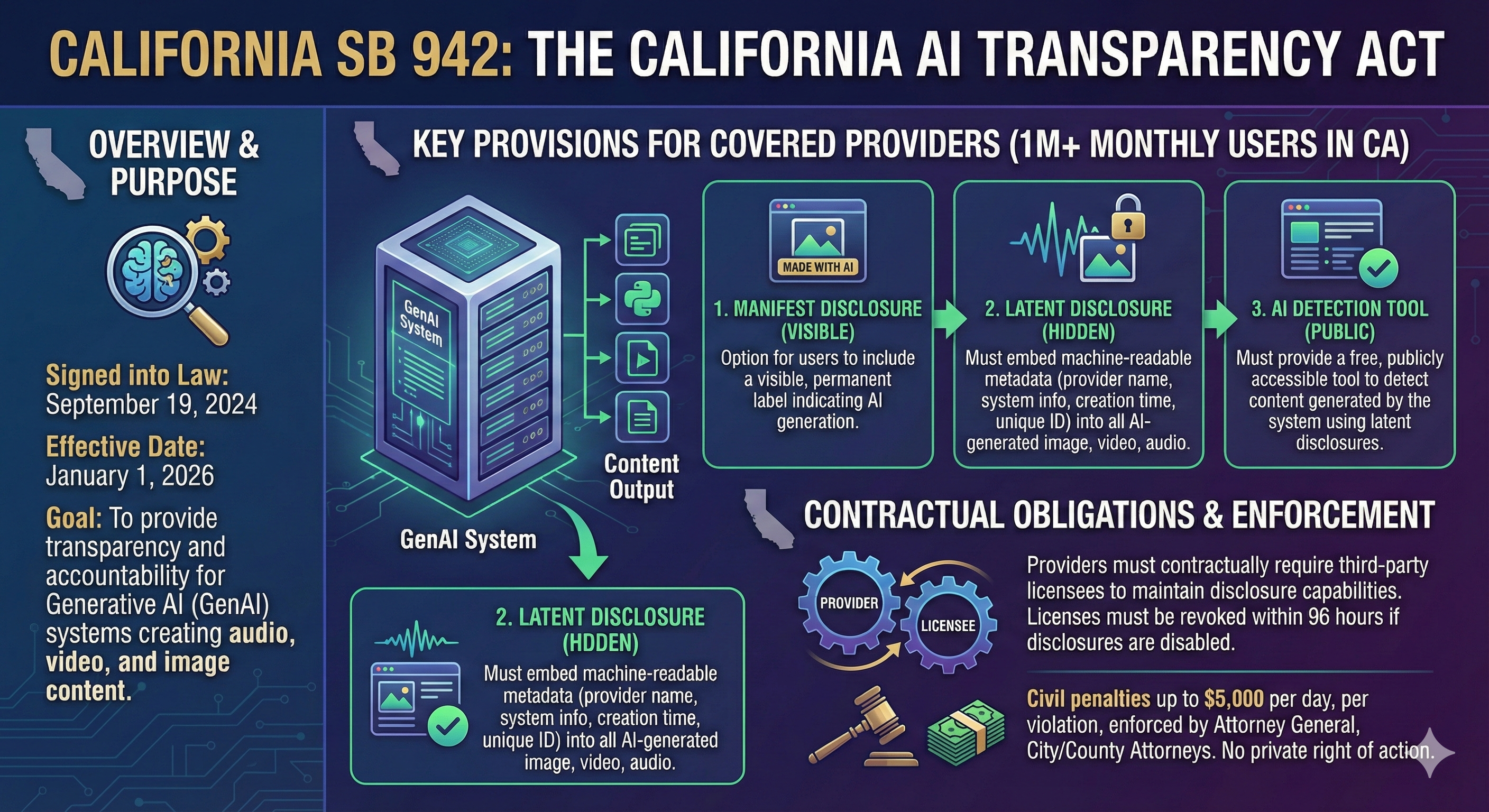 Bill infographic summarizing key takeaways generated by Gemini