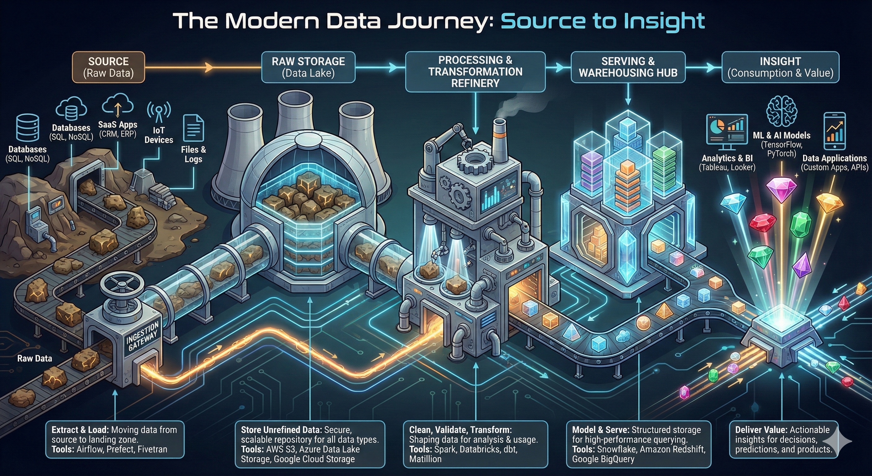 Data Engineering ERD generated by Gemini